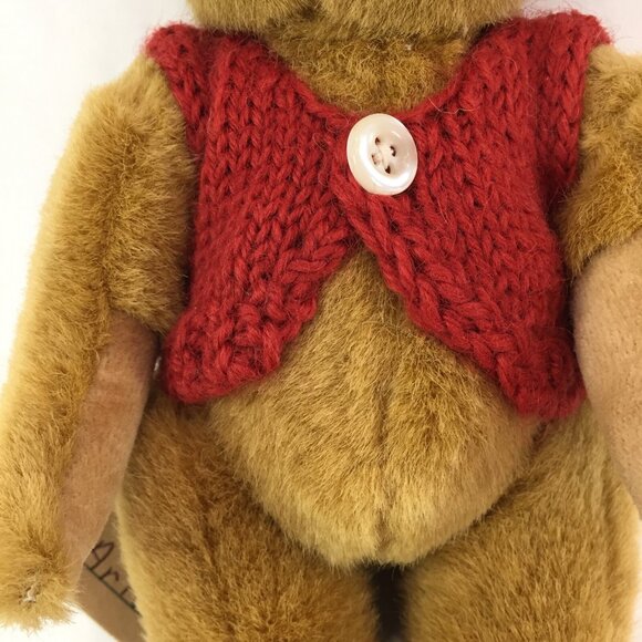 NWT Boyds Bear Arlo Plush Bear With Red Sweater 1364 Size 8" 1996 Pooh Looking - Picture 4 of 10